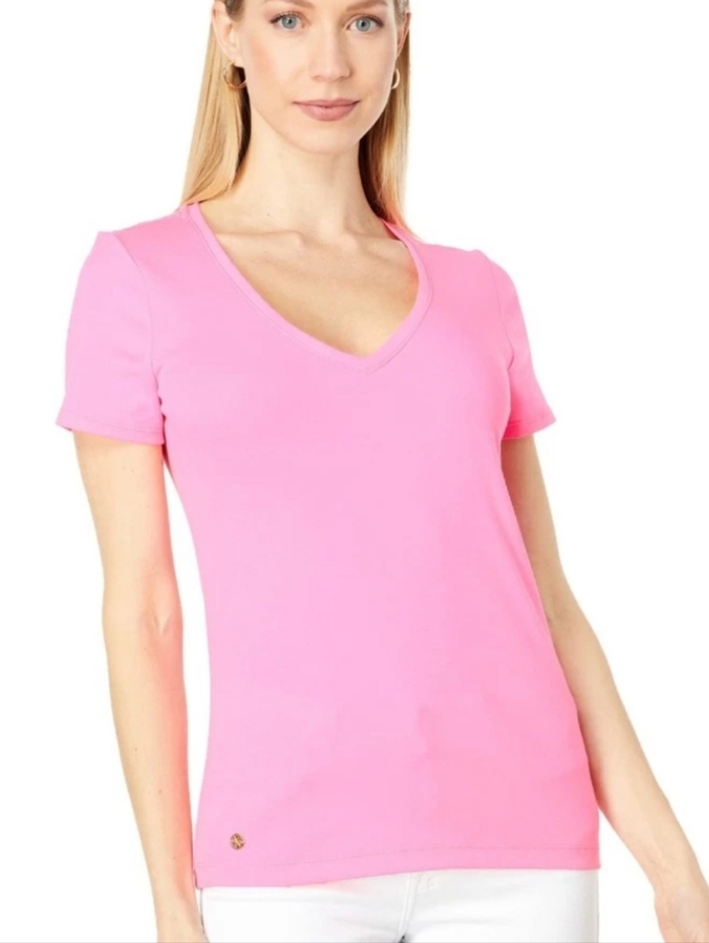 NWOT Lilly Pulitzer Halee V-Neck Top  Pink Medium